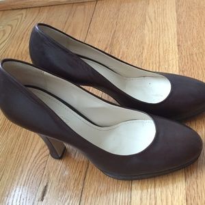 Max Mara Brown Leather Heels 35